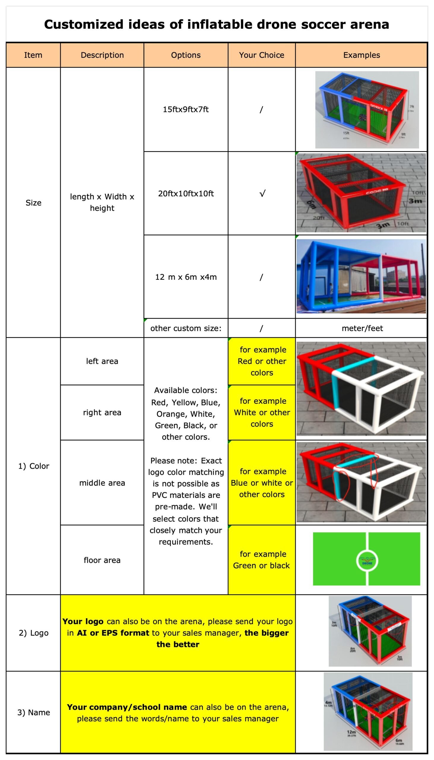 Customized ideas of inflatable drone soccer arena_1