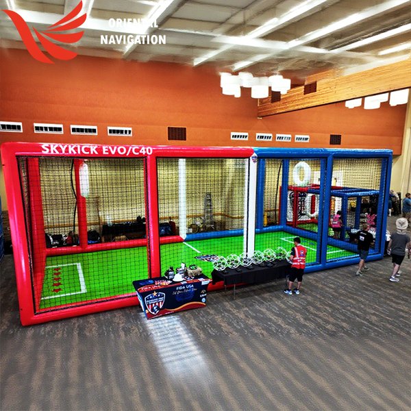Inflatable Drone soccer Arena 12m x 6m x 4m