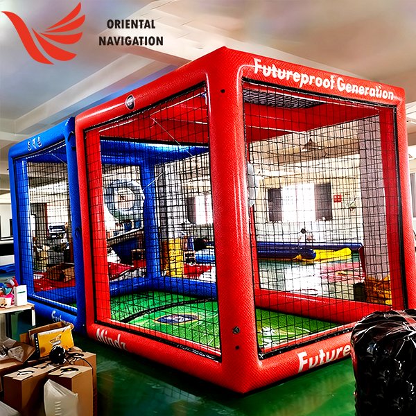 split inflatable field for Dutch schools