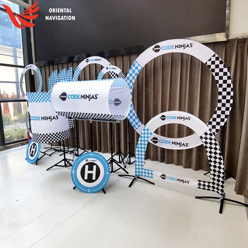 Flying Loops Kit B 12-Piece Drone Obstacle Course of Code Ninjas