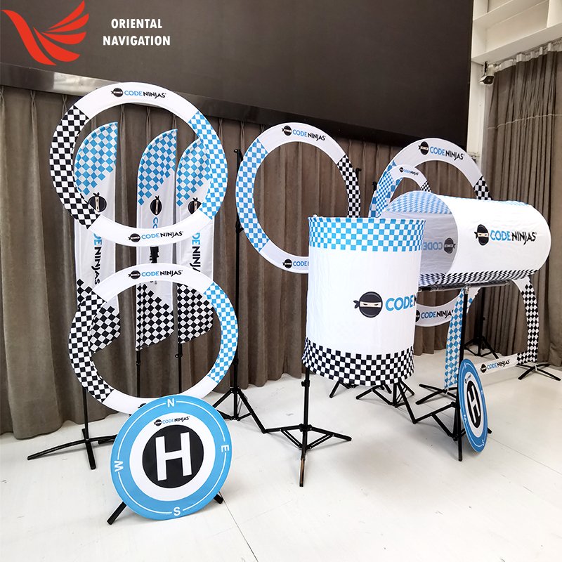 Flying Loops Kit B 12-Piece Drone Obstacle Course of Code Ninjas