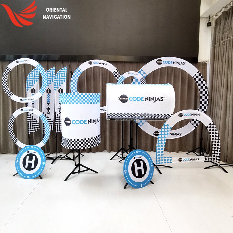 Flying Loops Kit B 12-Piece Drone Obstacle Course of Code Ninjas